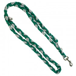 Article spécial : corde en nylon tressée vert/argent