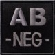 Groupe sanguin AB négatif tissu noir